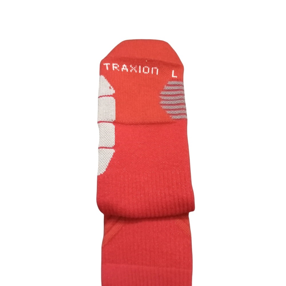 Adidas Traxion Athletic Crew Socks Red White Grey Mens‎ Size Large Performance